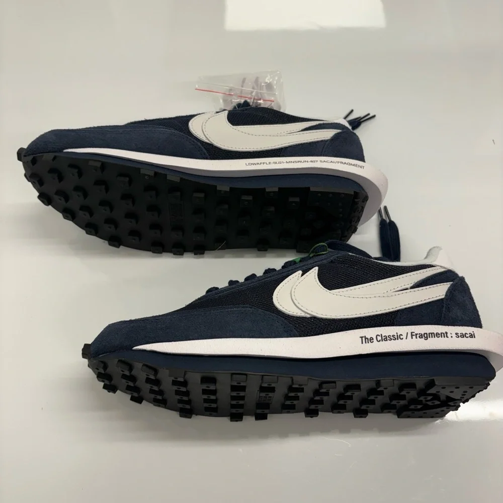 Nike sacai x Fragment LDWaffle Blue Void Size 10 New DS - Picture 6 of 13